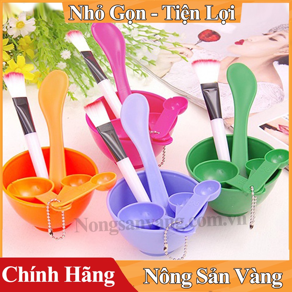 Bộ Dụng Cụ Trộn Mặt Nạ, Bát Trộn Mặt Nạ, Đắp Mặt 4 in 1