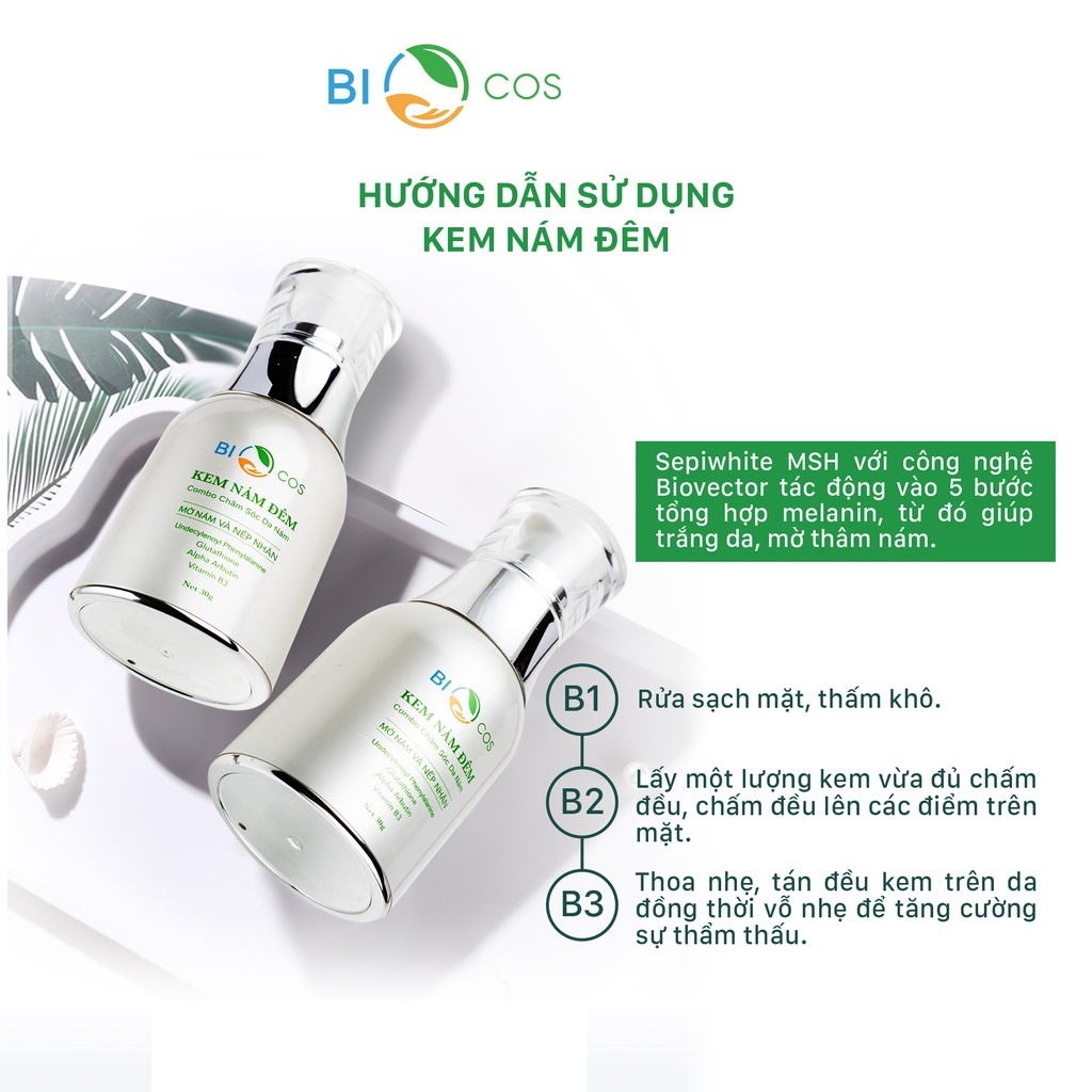 [Tặng Quà 50k] Kem Nám Đêm BIO COSMETICS 30g - Dưỡng Trắng, Mờ Thâm, Giảm Nám, Ngừa Lão Hóa