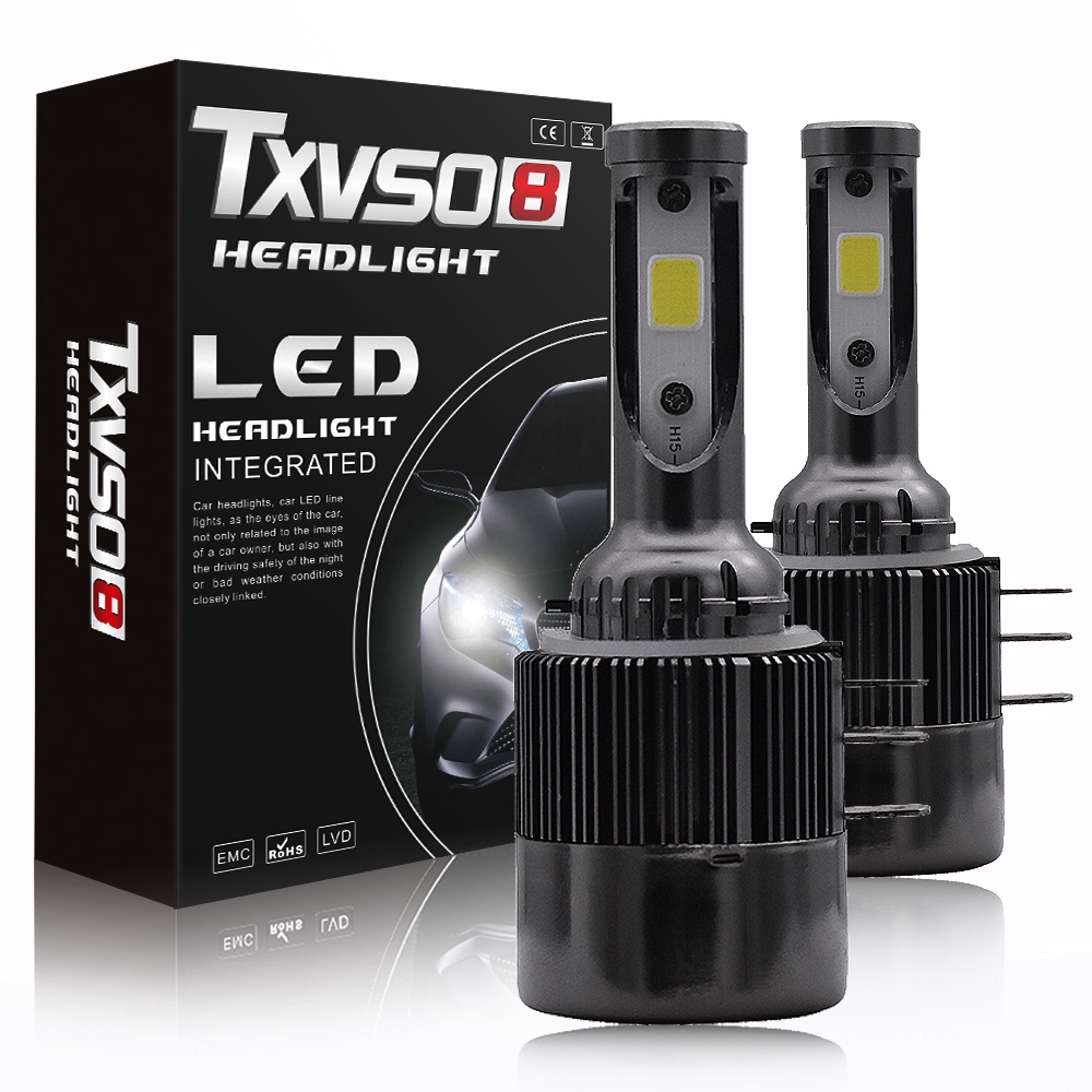 Set 2 Đèn Pha Led H15 11000lm 110w Cho Xe Hơi