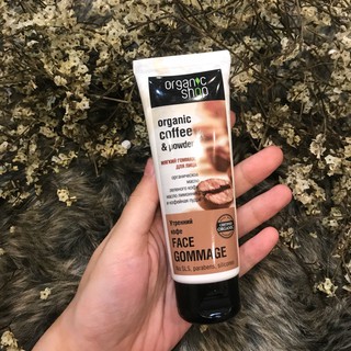 Tẩy Da Chết Mặt Organic shop - Tẩy Tế Bào Chết Organic coffee & powder Face Gommge 75ml