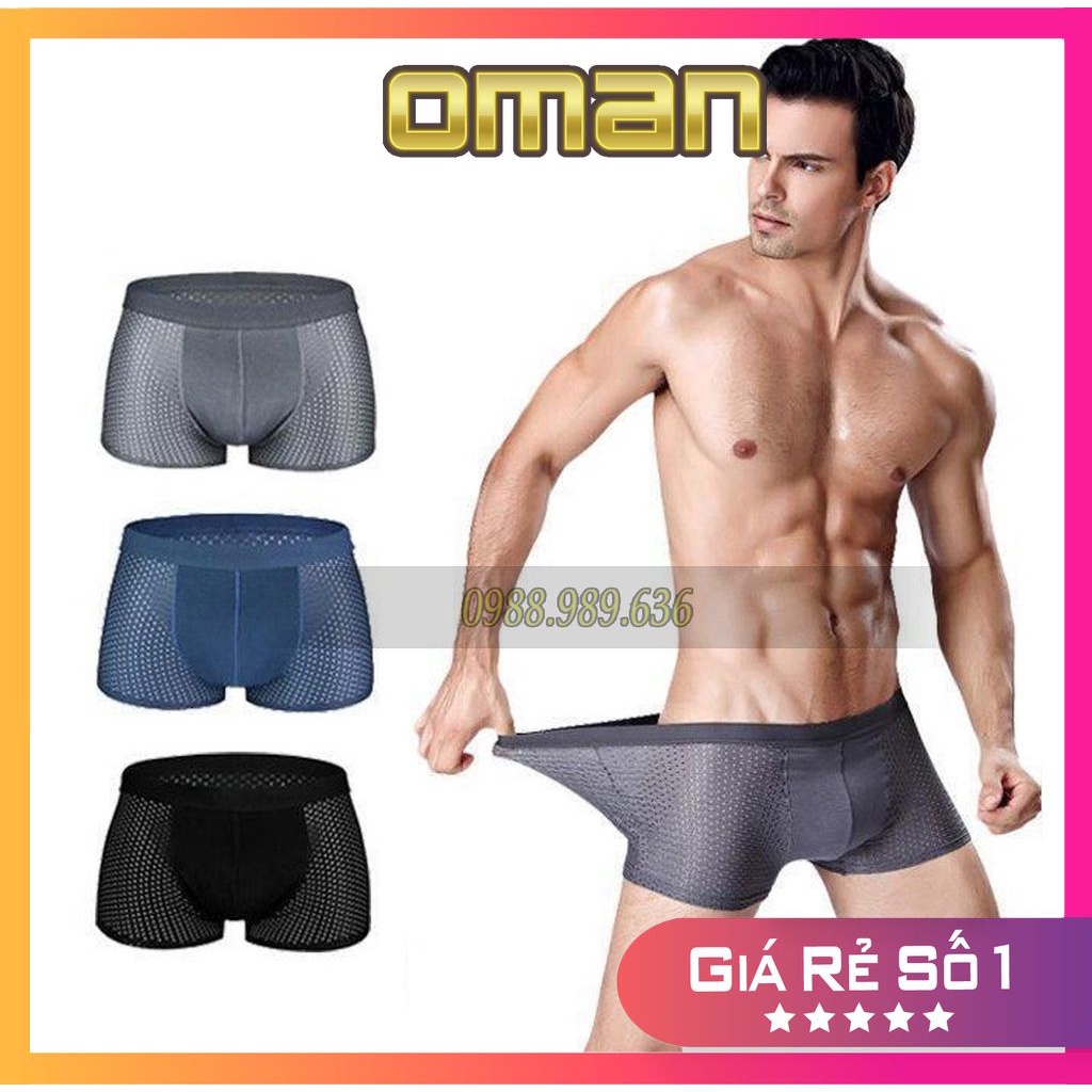 Quần lót đùi nam thông hơi, quần sịp đùi nam boxer co giãn, mát màu đẹp NGẪU NHIÊN - OMAN