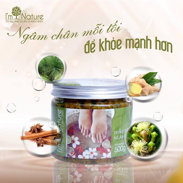 Ngâm Chân Thảo Dược I'm Nature - Giảm Đau Nhức Sưng Phù Chân Giúp Ngủ Ngon - Hũ 500Gr