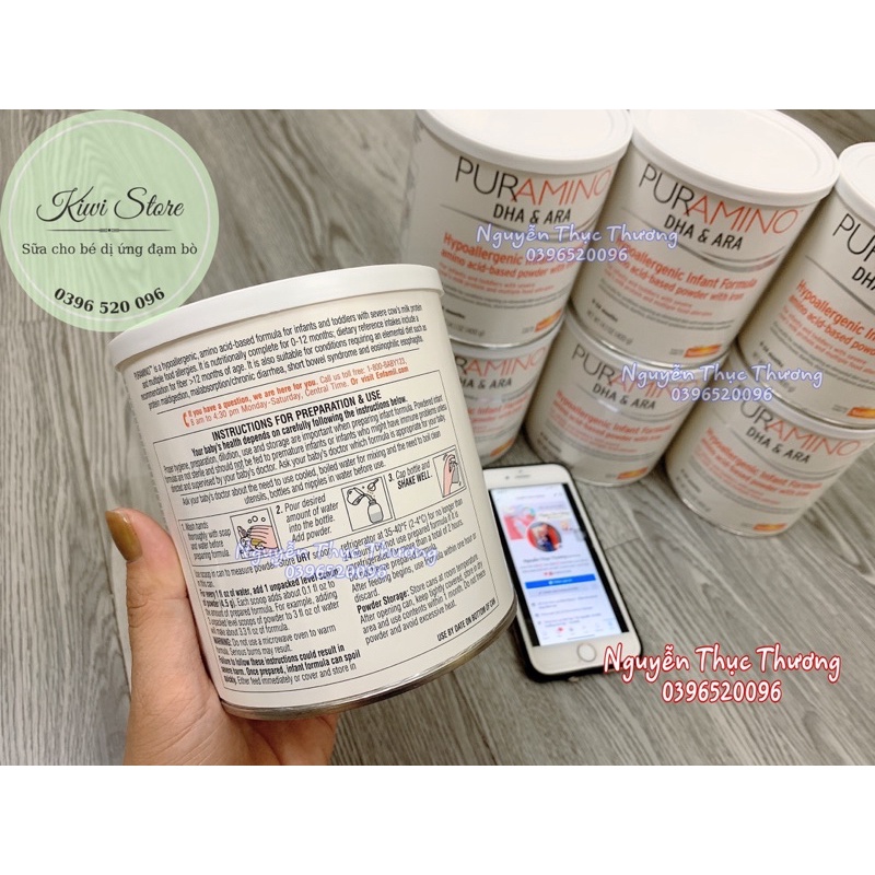 Sữa Acid Amin Puramino cho bé dị ứng đạm bò 400g