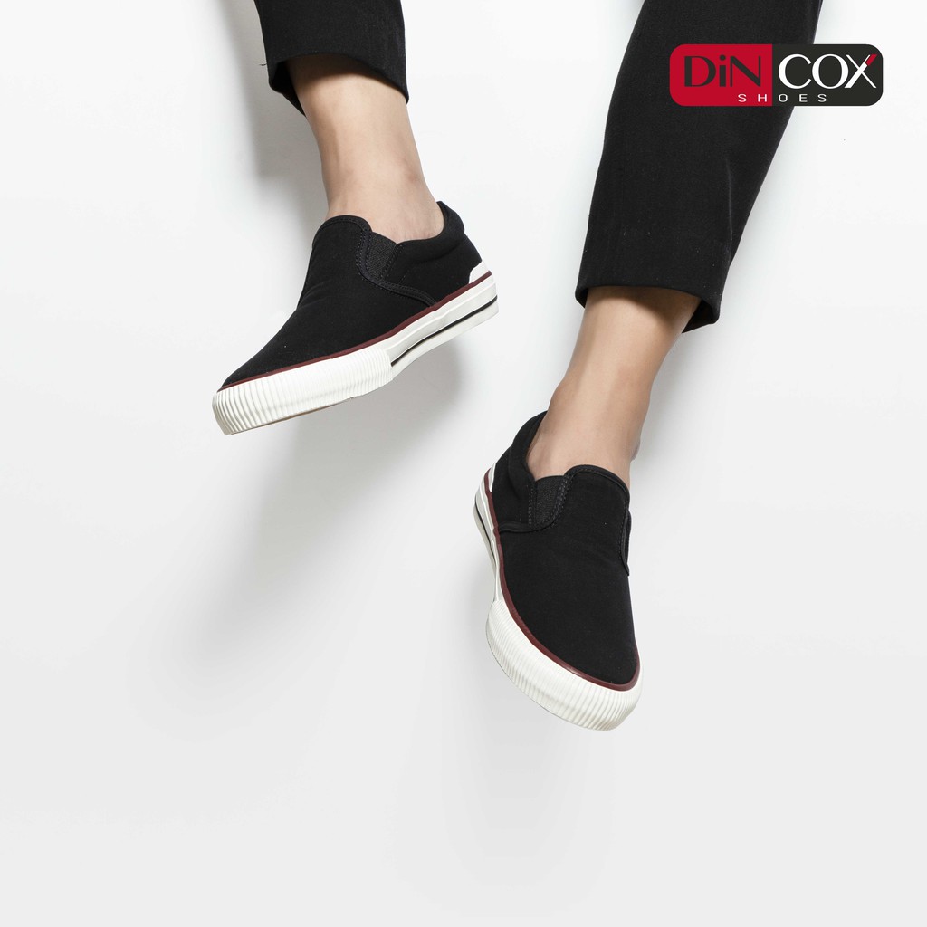 Giày Sneaker Vải Unisex DINCOX D22 Đơn Giản Thoải Mái Black