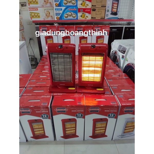 (miễn ship)sưởi điện 3 bóng halogen SUNHOUSE SHD7016 hàng chính hẵng