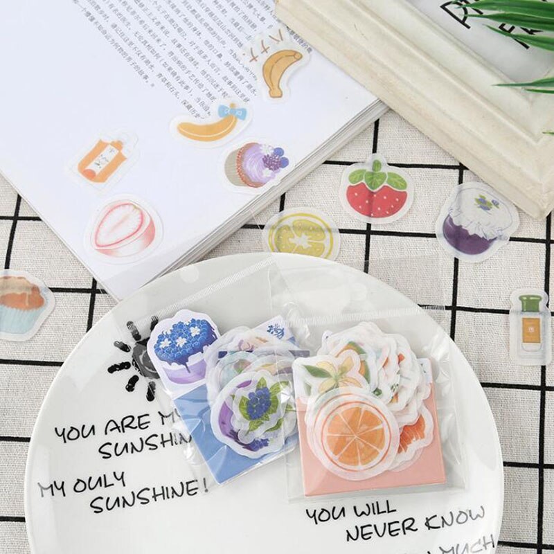 Set 50 Miếng Dán Hình Trái Cây Xinh Xắn Dùng Để Trang Trí