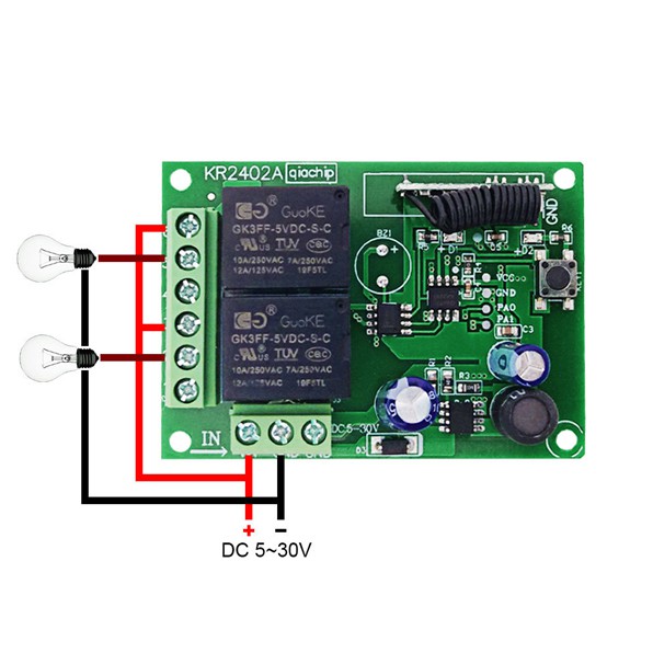 Bộ mạch điều khiền từ xa 5V đến 30v  2 kênh