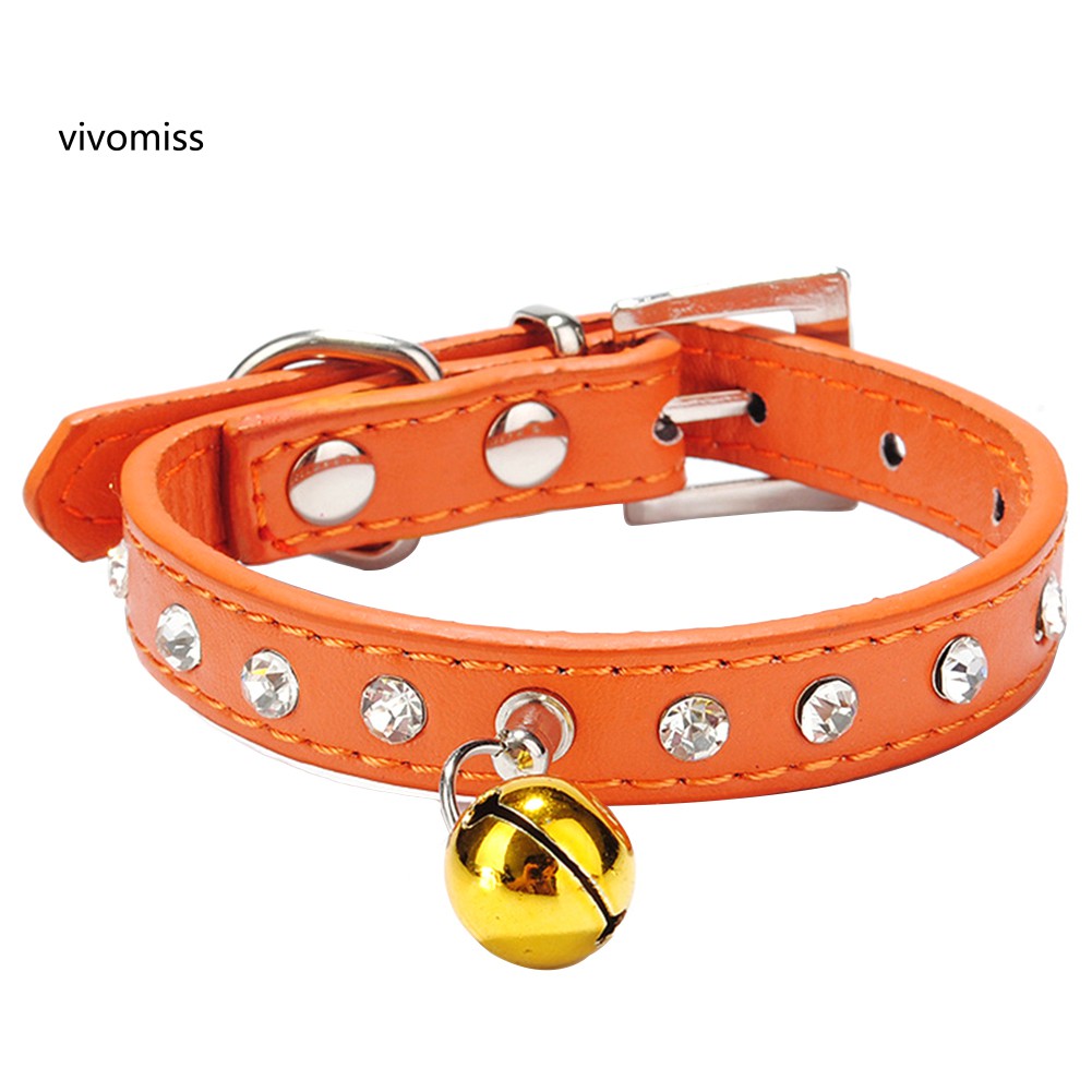 Vòng cổ giả da đính đá thời trang cho thú cưng