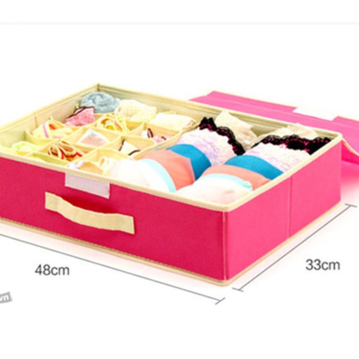 Hộp đựng đồ lót 16 ngăn có nắp tiện dụng cho Phụ nữ Việt