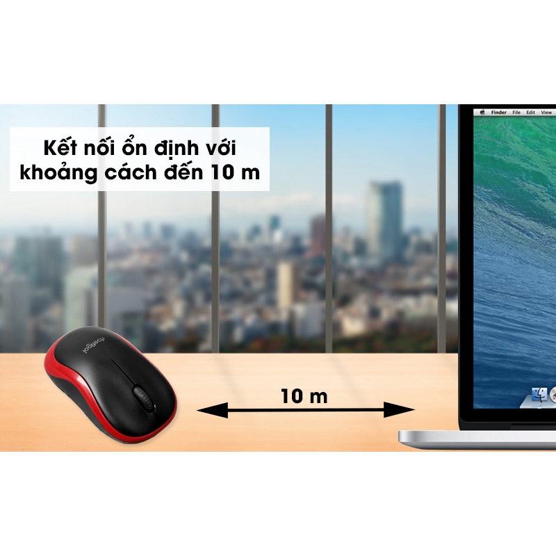 Chuột không dây Logitech M185 dễ cầm nắm