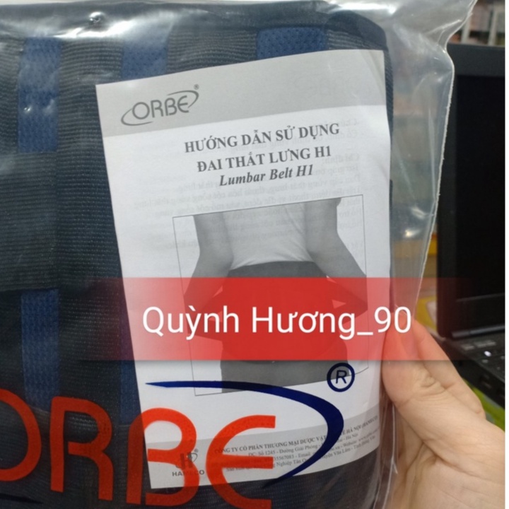 Đai hỗ trợ CỘT SỐNG,THẮT LƯNG H1 ORBE hỗ trợ người thoát vị đĩa đệm,đau lưng