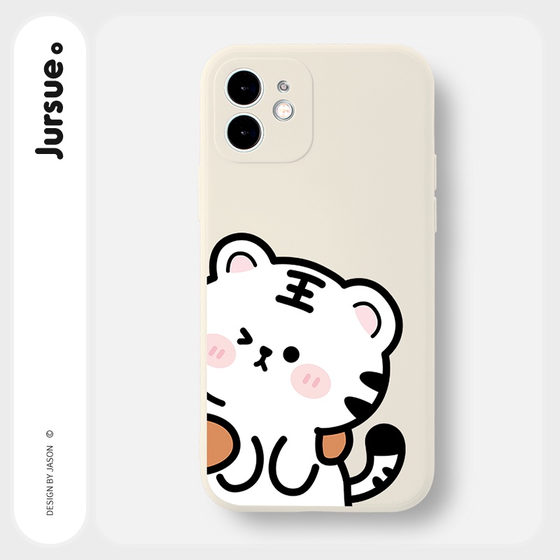 Ốp điện thoại JURSUE mềm hoạt hình cặp đôi thích hợp cho iPhone 13 12 11 Pro Max SE 2020 X XR XS 8 7 ip 6S 6 Plus Y1857
