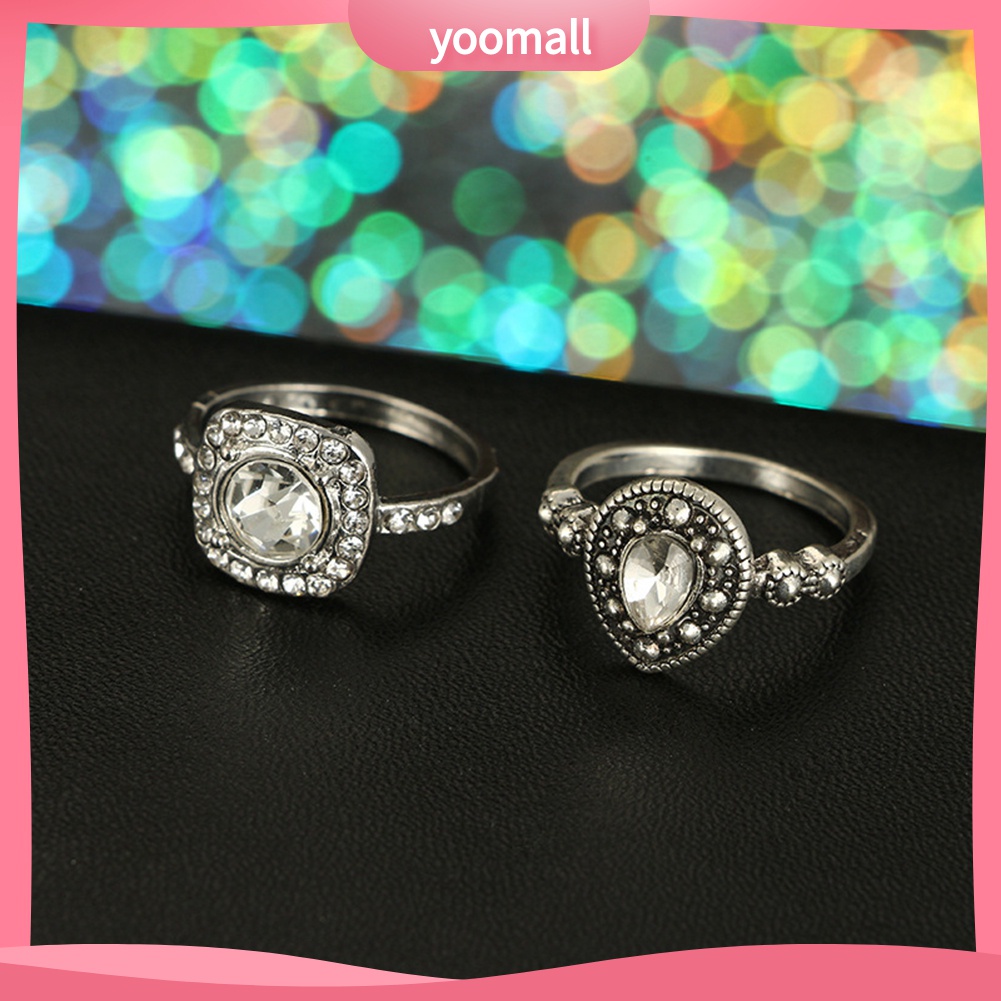 Yomall♡ Bộ 10 NhẫN Midi NhiềU KiểU DáNg Xinh XắN