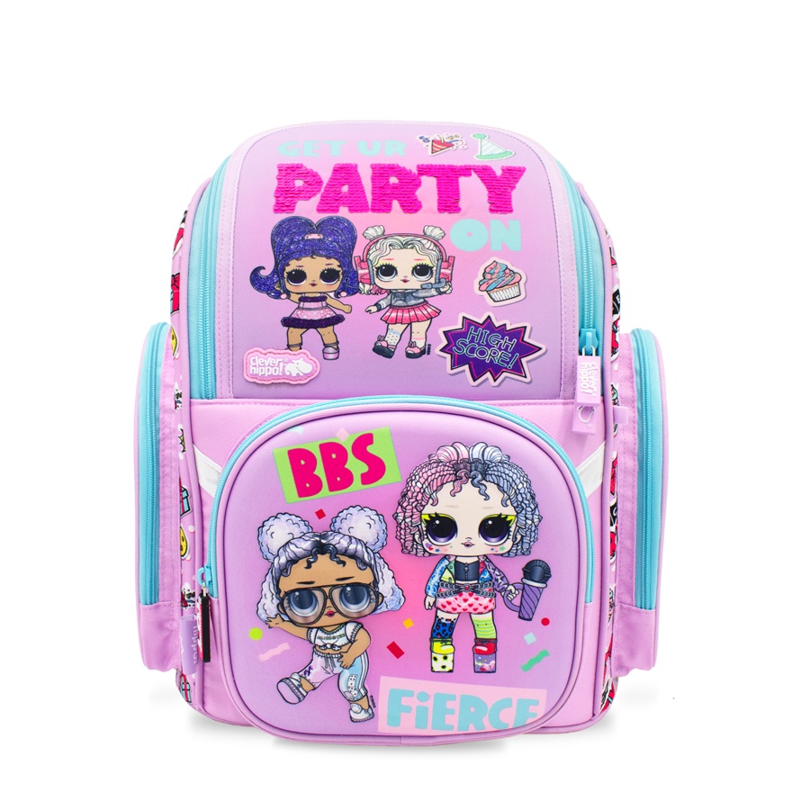 Ba Lô Cho Bé CLEVER HIPPO Fancy - L.O.L Present Surprise Tím BL1214/PURPLE