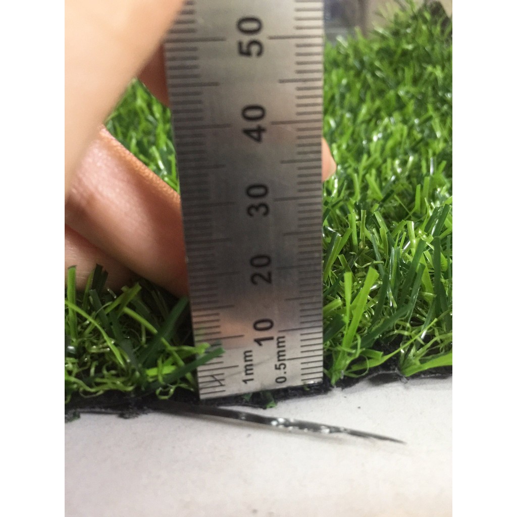 Tấm cỏ nhân tạo 2cm - kích thước 20x20cm, lót chậu cây, cỏ trải sàn - chậu cây decor 13*8cm - sỏi trắng