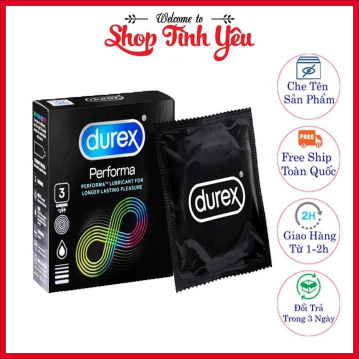 Bao Cao Su Durex Performa(Free Ship) Hàng Chính Hãng, Bao Siêu Mỏng, Chống xuất tinh sớm, kéo dài quan hệ