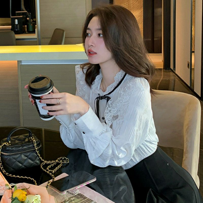 ÁO SƠ MI PHỐI REN BÈO