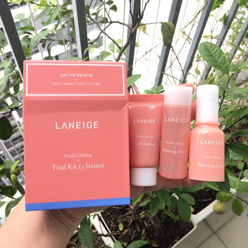 [Kit 3 món] Dưỡng ẩm làm dịu và cân bằng da Laneige Fresh Calming Trial Kit