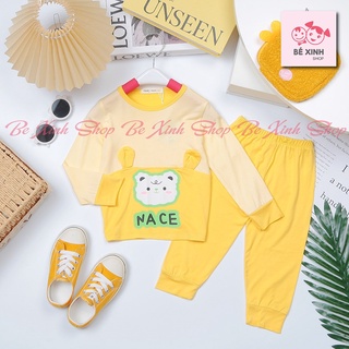 Quần áo trẻ em Đồ bộ dài tay cho bé Minky Mom  Bộ quần áo cho bé trai gái thu đông chất thun lạnh DÀI ĐV2