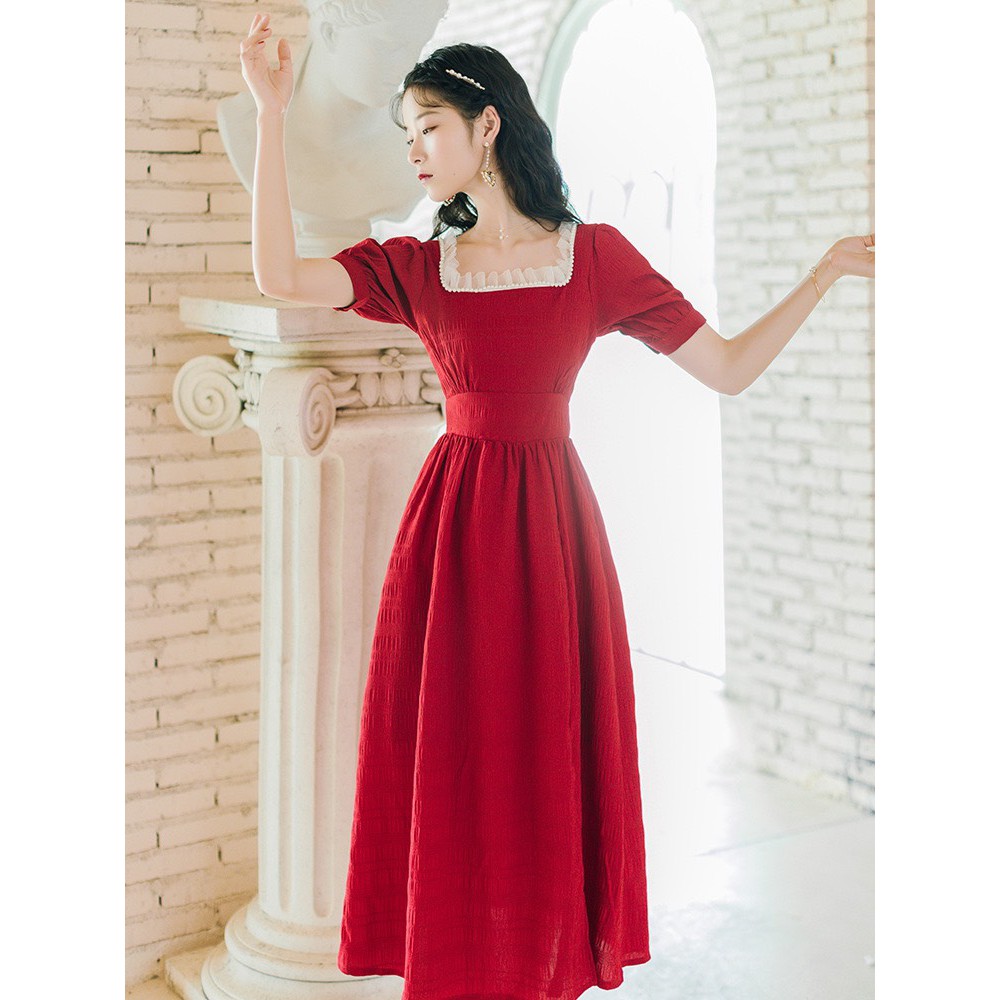[Mã FAGREEN245 giảm 10% tối đa 30K đơn 99K] [CÓ ẢNH THẬT] Váy ulzzang tiểu thư dự tiệc xẻ tà - V20 - jannahouse | BigBuy360 - bigbuy360.vn