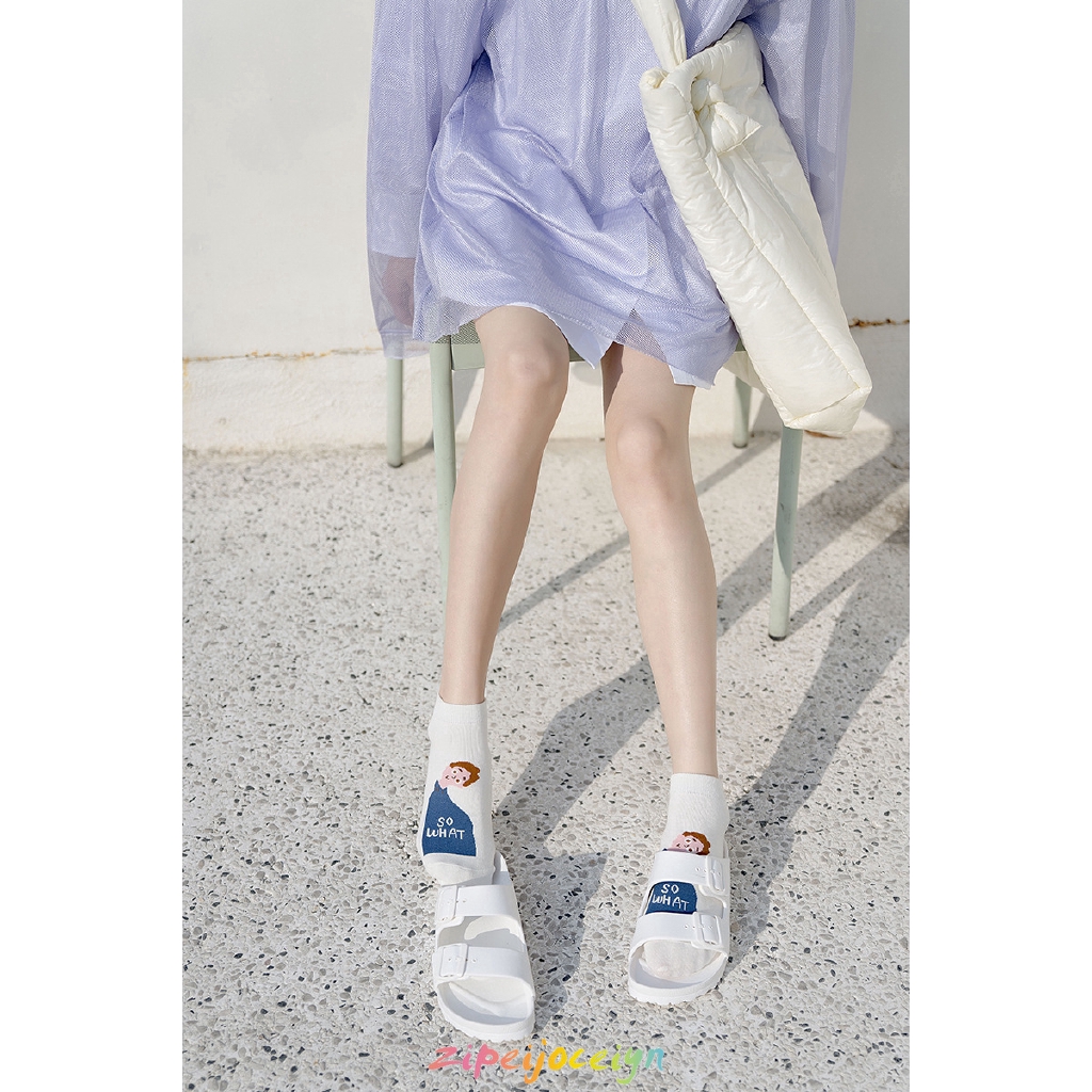 Vớ nữ cổ ngắn in hình hoạt hình dễ thương