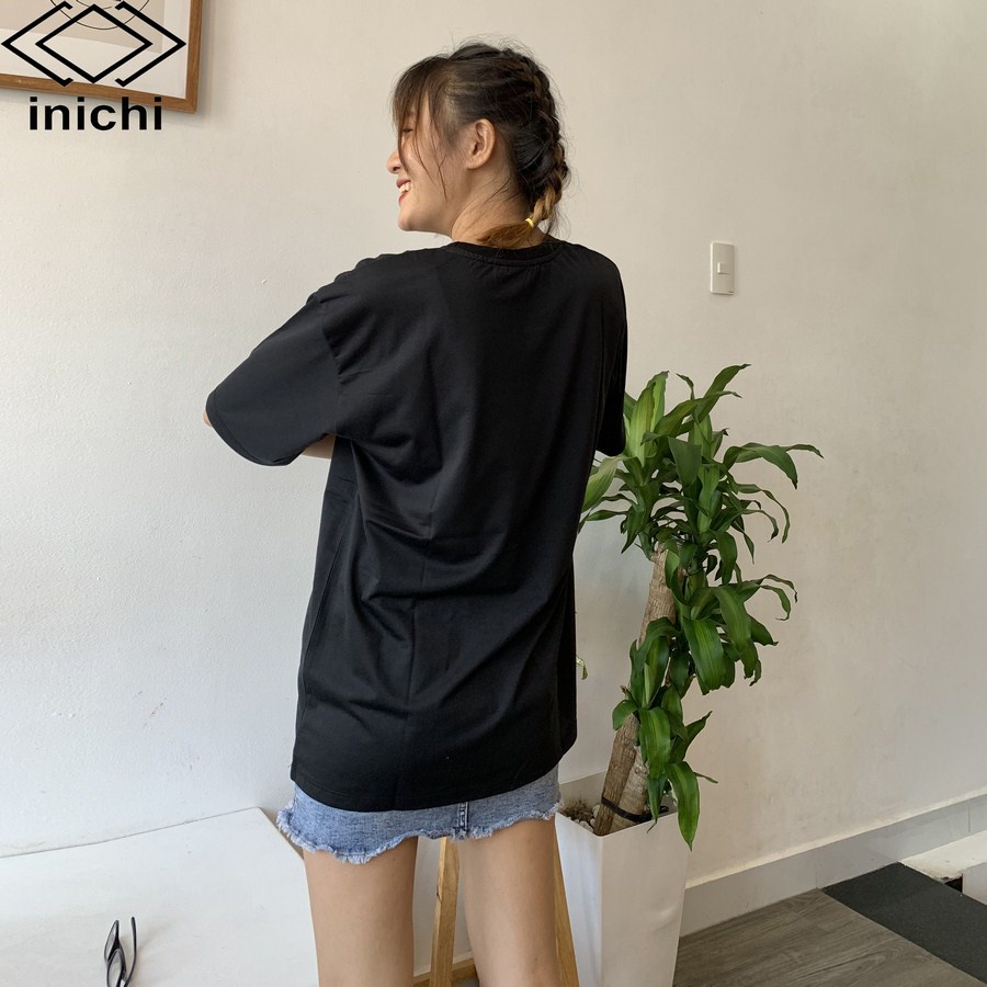 Áo thun tay lỡ INICHI A581 form rộng oversize nữ