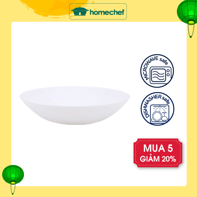Đĩa (dĩa) thủy tinh sâu lòng Luminarc Diwali 20cm - N3605 (01 chiếc )