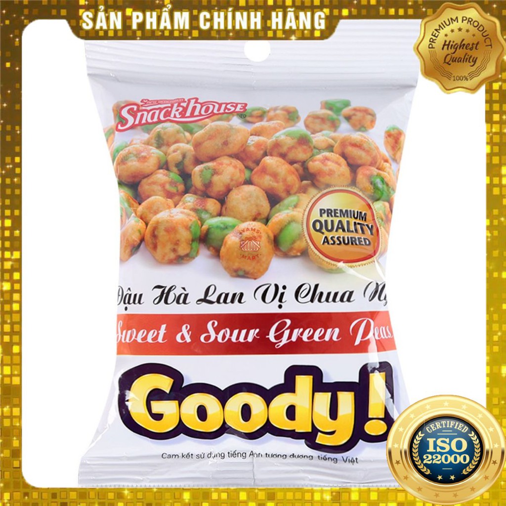 [ Yams Mart ] Combo 2 Đậu Hà Lan Vị Chua Ngọt Snack House Gói 60G