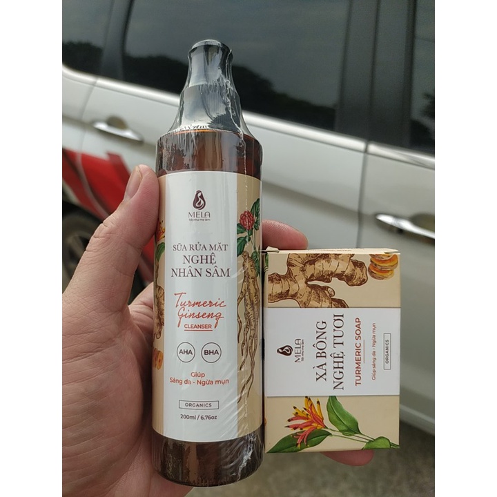 Xà Bông Nghệ Mela - Sữa Rửa Mặt Nghệ Nhân Sâm Mela