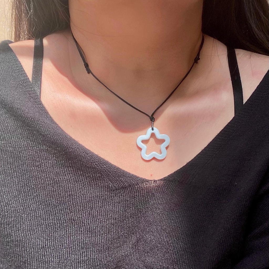✿ Vòng cổ dây rút bông hoa xinh ✿ Dây chuyền Ciwu ✿
