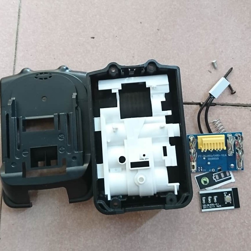 Vỏ, mạch pin Makita 5S 18V, với mạch Led báo pin (full vỏ+mạch+led 5s)