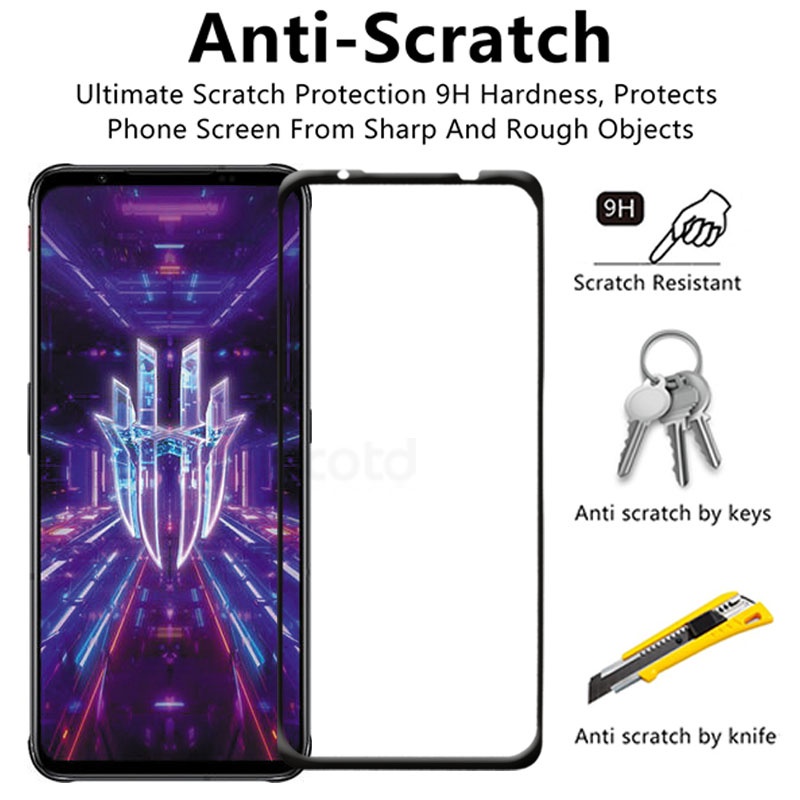Set 3 Kính Cường Lực 9H Bảo Vệ Toàn Màn Hình Cho ZTE Nubia Red Magic 7 6.8"