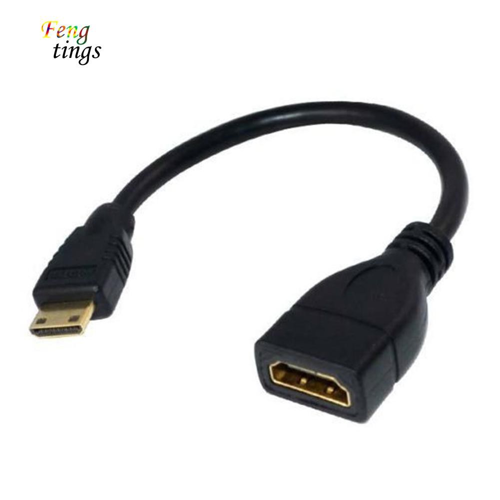 Dây cáp chuyển đổi cổng HDMI 1080P HD mini 1.4V đực sang cái cho máy chiếu tiện dụng