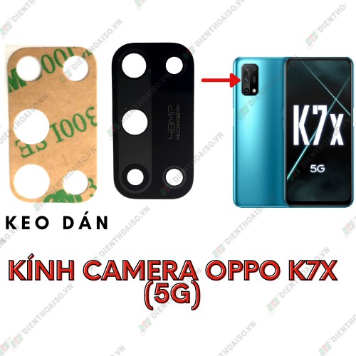 Kính camera oppo k7x kèm keo dán