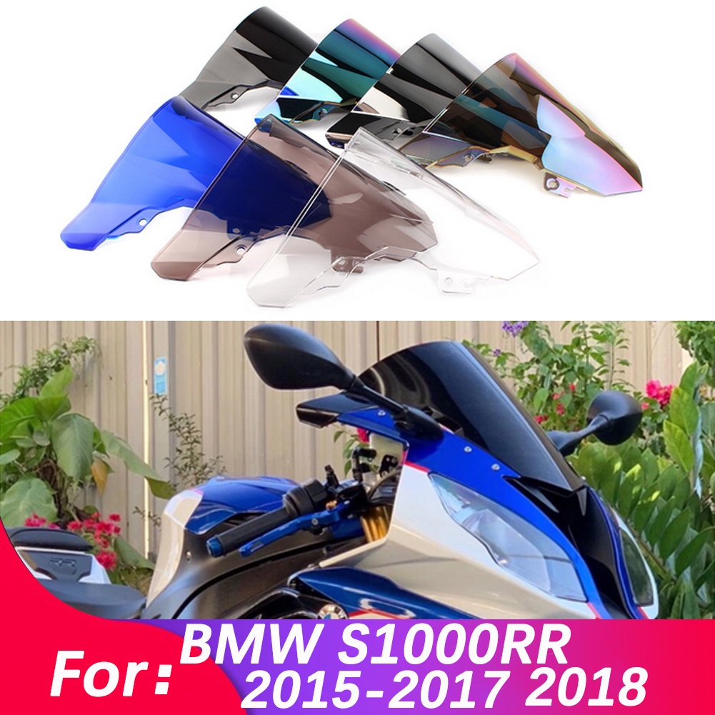 Kính Chắn Gió Đôi Bằng Nhựa ABS Chuyên Dụng Cho Xe Mô Tô BMW S1000RR S1000 S 1000 RR 2015 2016 2017