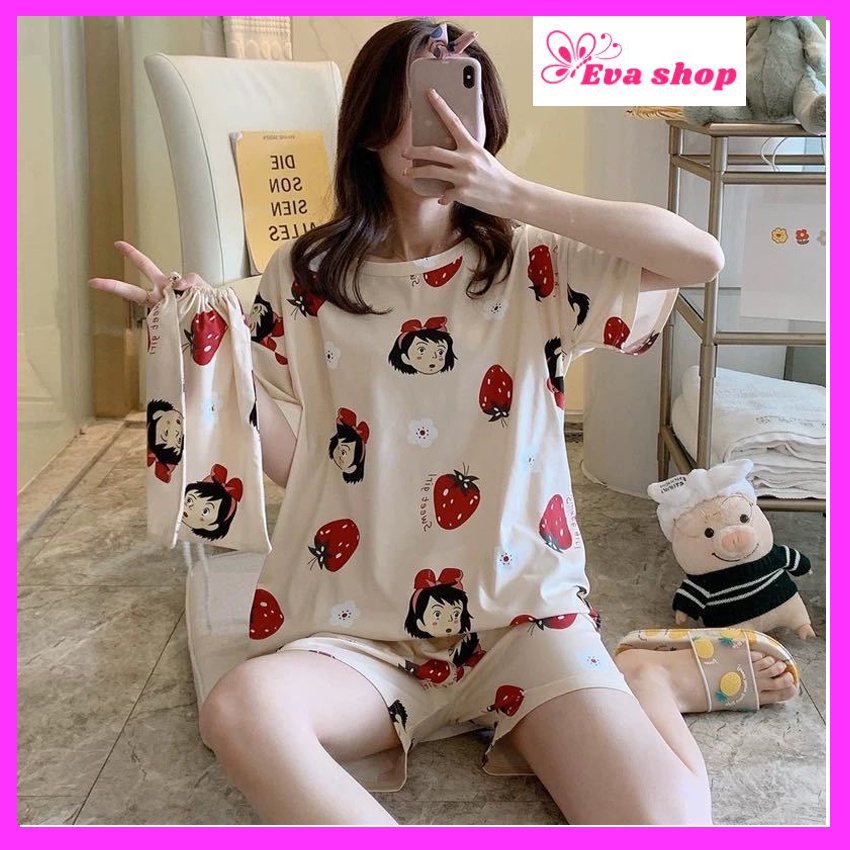 Đồ ngủ nữ,bộ ngủ nữ tay ngắn, quần đùi với nhiều họa tiết dễ thương | BigBuy360 - bigbuy360.vn