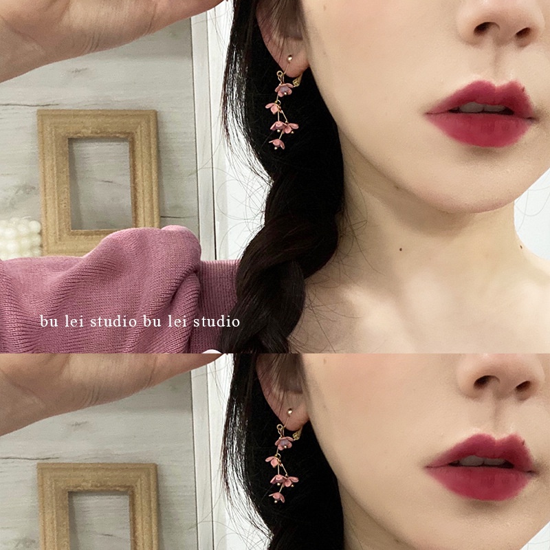 Bông Tai Mạ Bạc 925 Hình Hoa Dễ Thương Phong Cách Mùa Xuân 2022