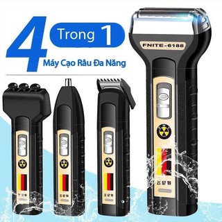 Máy Cạo Râu FNITE 4 in 1 kiêm tông đơ , cạo râu , tỉa lông mũi , massa