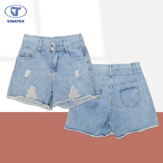 Quần short jeans nữ, cạp cao, kiểu 2 lưng, siêu tôn dáng