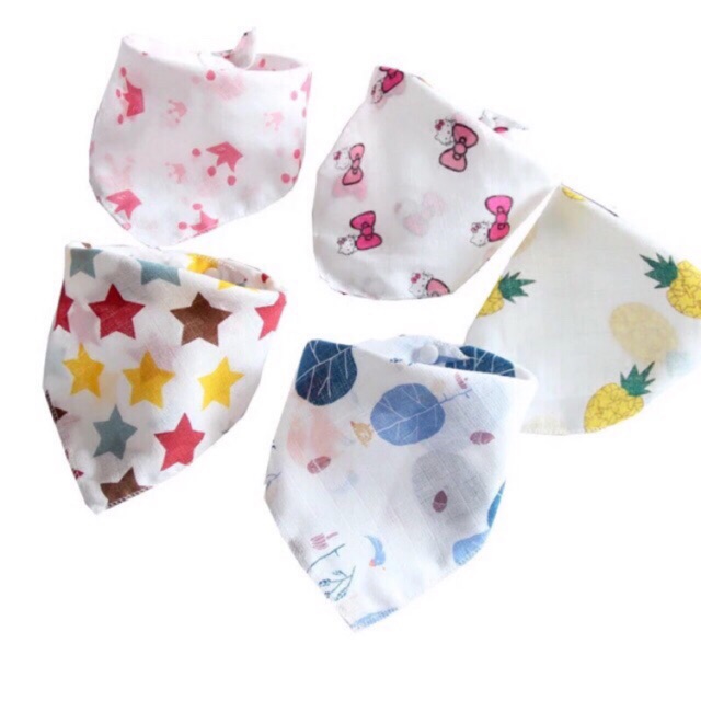 Set 10c yếm tam giác có khuy bấm cho bé