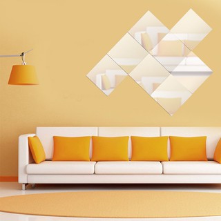 Bộ 16 nhãn dán hiệu ứng gương dán tường hình vuông