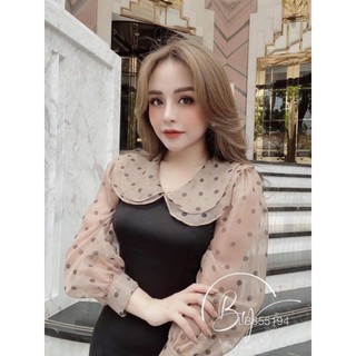 Đầm Thiết Kế Dự Tiệc Phối Tay Bi