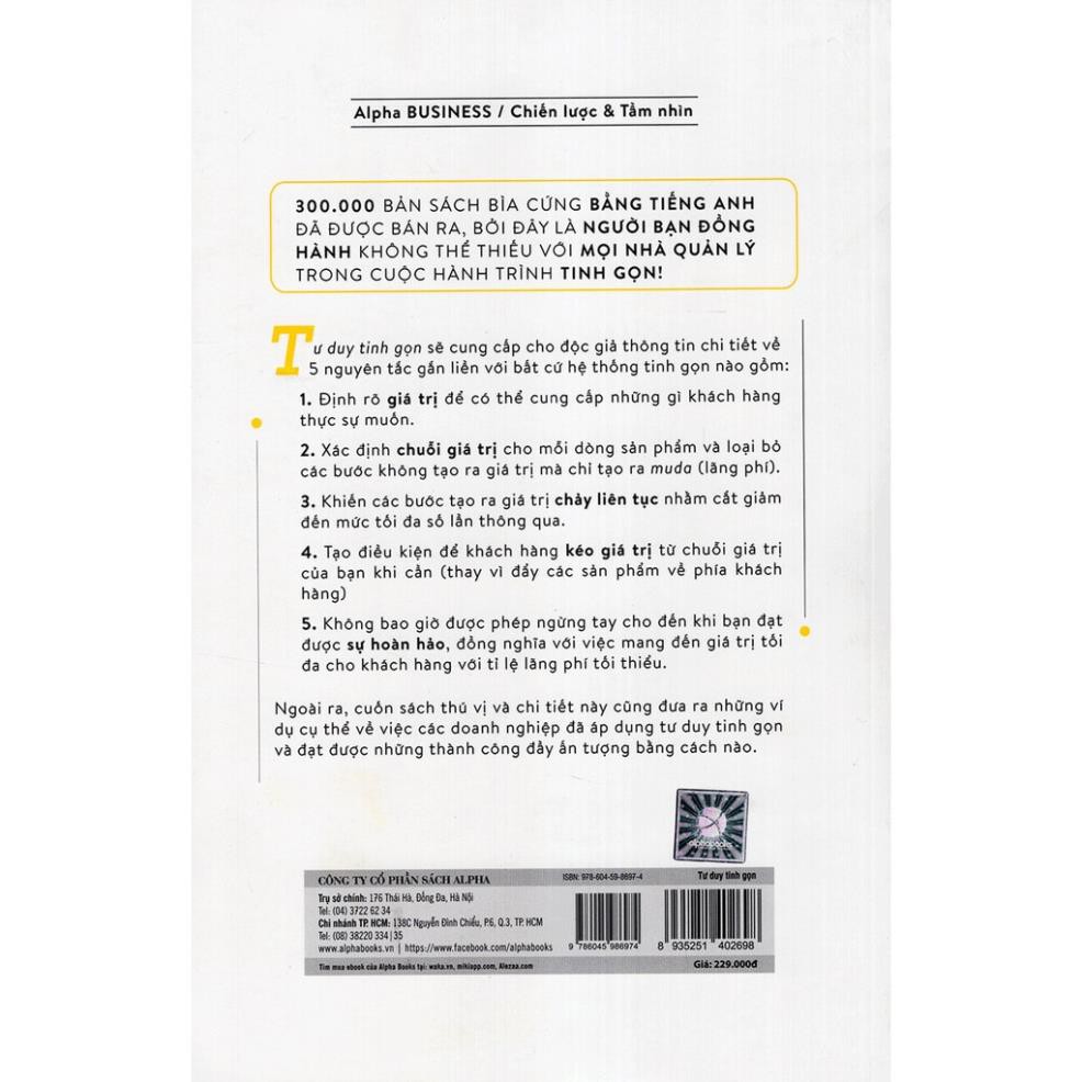 Sách AlphaBooks - Tư duy tinh gọn