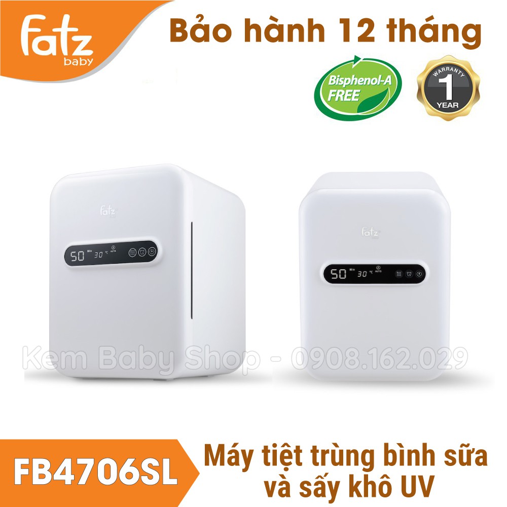 [Chính Hãng] Máy tiệt trùng bình sữa sấy khô UV Fatzbaby FB4706SL - Máy tiệt trùng sấy khô Fatz baby FB4706SL