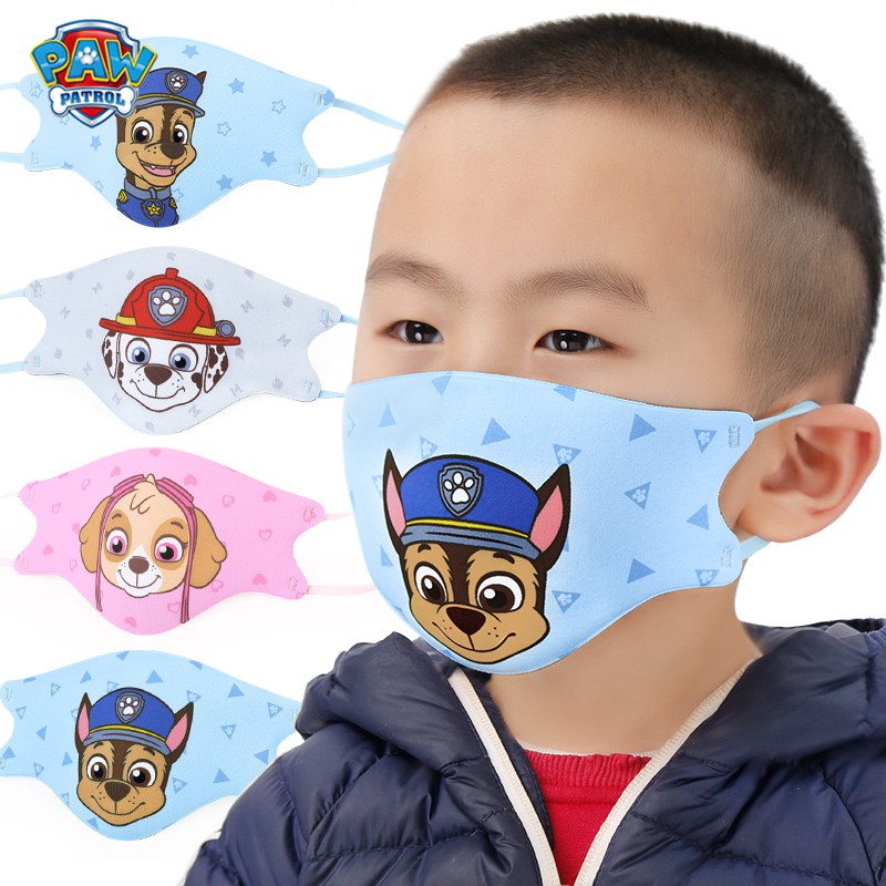 Khẩu trang móc tai thoáng khí in họa tiết đáng yêu cho bé  Paw Patrol