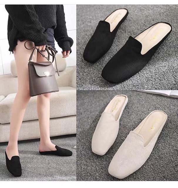 Dép nữ mùa xuân Baotou Muller giày thời trang dày sang trọng với một nửa dép mới
