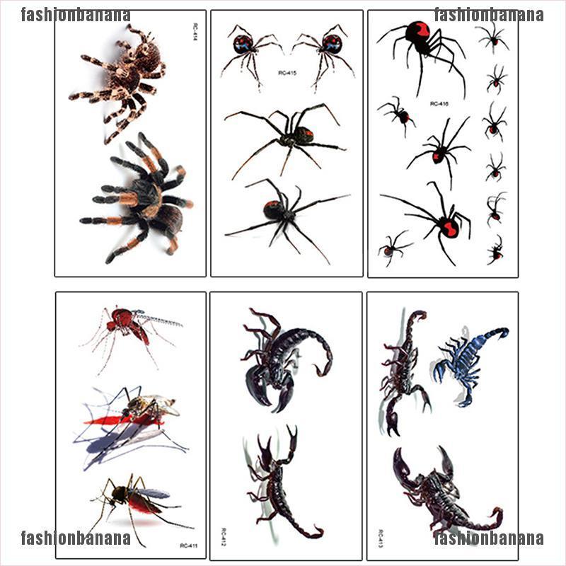 SCORPION  Hình Xăm Dán Tạm Thời Hình Nhện Bò Cạp 3d Độc Đáo