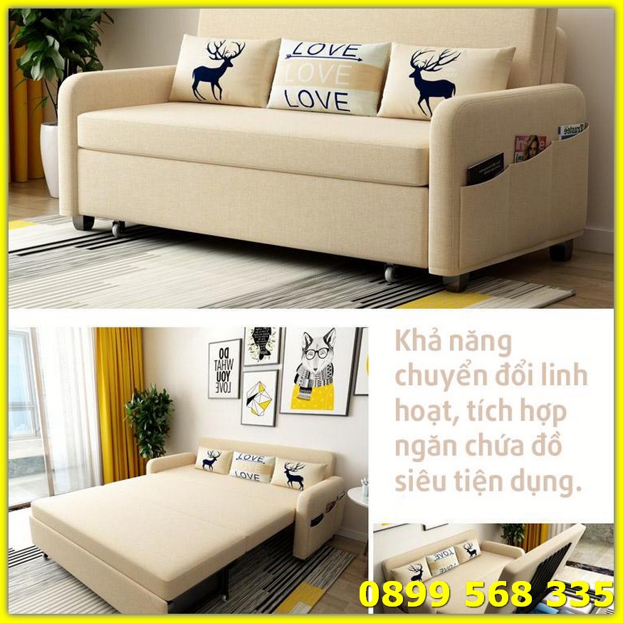 Giường Ngủ Thông Minh 267-1 , Giiường Sofa Gấp Gọn Thành Ghế Nhập Khẩu Kích Thước 1m9x1m9