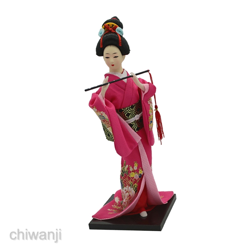 Búp bê Geisha phong cách Nhật Bản 12inch mặc kimono độc đáo