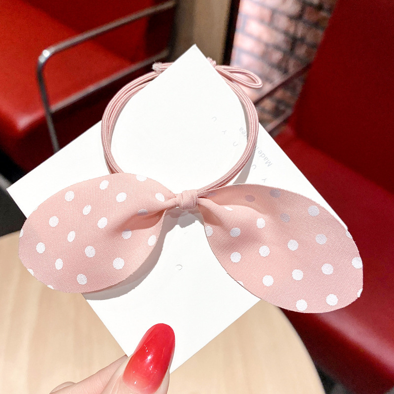 Dây buộc tóc phối nơ đơn giản nhiều màu dành cho nữ